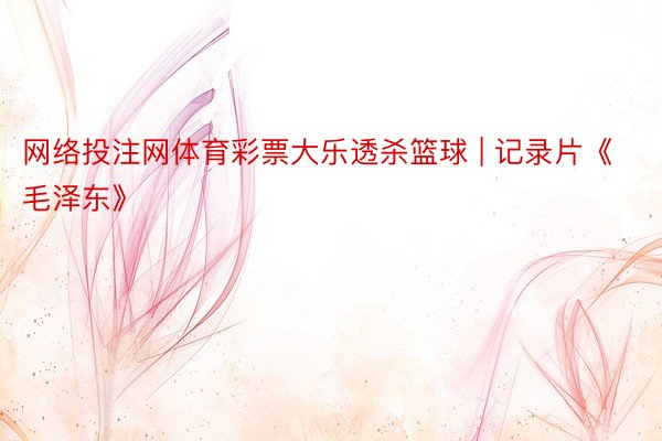 网络投注网体育彩票大乐透杀篮球 | 记录片《毛泽东》