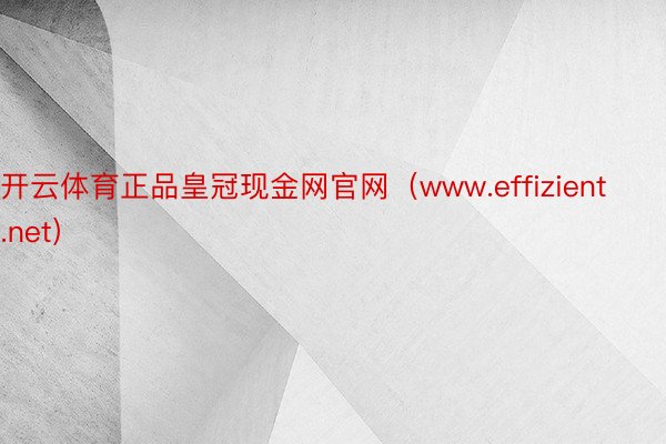 开云体育正品皇冠现金网官网(www.effizient.net)